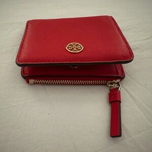 Tory Burch Red Leather Wallet